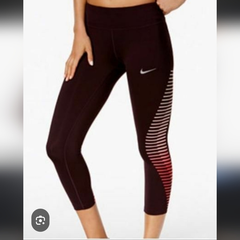 Nike Epic Run Power Crop Pants  DARK BURGUNDY  Leggings SIZE Small